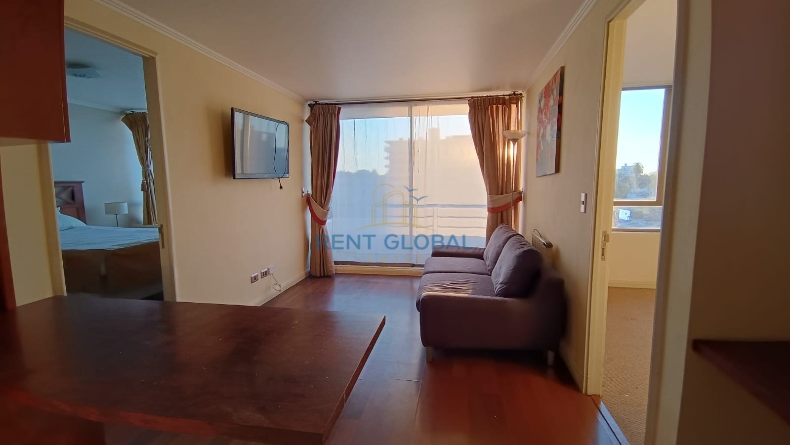 Departamento estilo mariposa en arriendo Metro Miramar - Miniatura 3